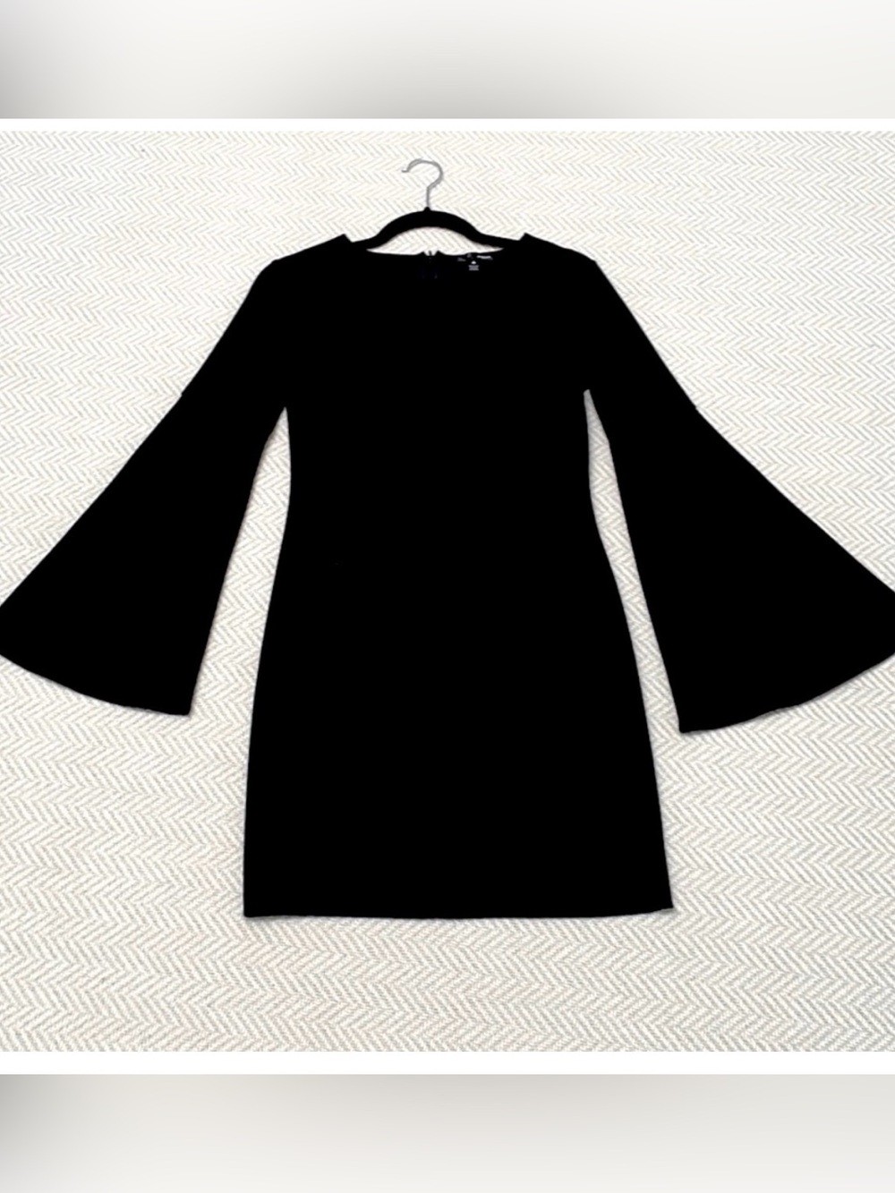 AQUA Little Black Dress with Bell Sleeves.